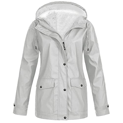 Women's Waterproof Fleece Lined Rain Jacket
