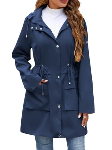 Mixxmix Women's Waterproof Rain Jacket with Hood Lined Windbreaker
