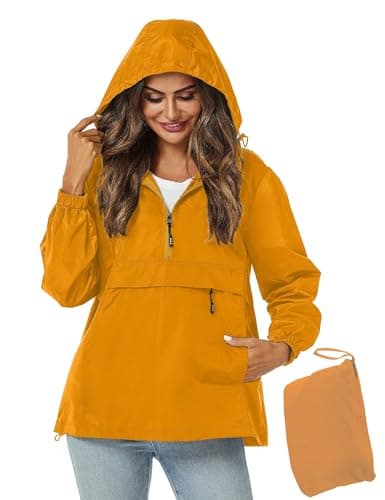 Avoogue Womens Waterproof Hooded Rain Jacket