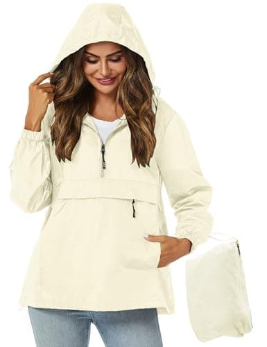 Avoogue Womens Waterproof Hooded Rain Jacket