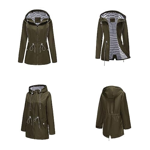 Women's Lightweight Waterproof Hooded Rain Jacket