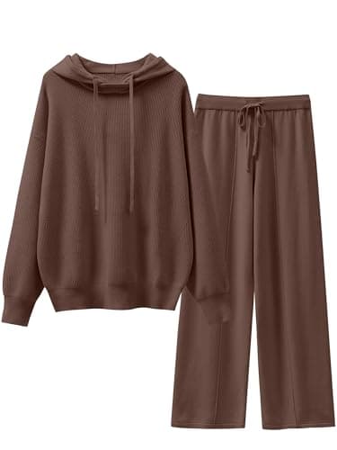ANRABESS Women's 2 Piece Fall Lounge Sweatsuit Sweater Sets
