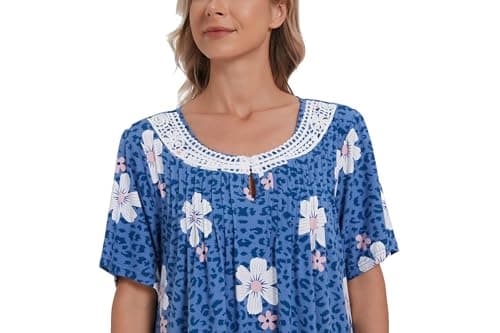 COSUNIONY Soft Cotton Nightgowns for Women with Pockets