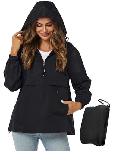 Avoogue Womens Waterproof Hooded Rain Jacket