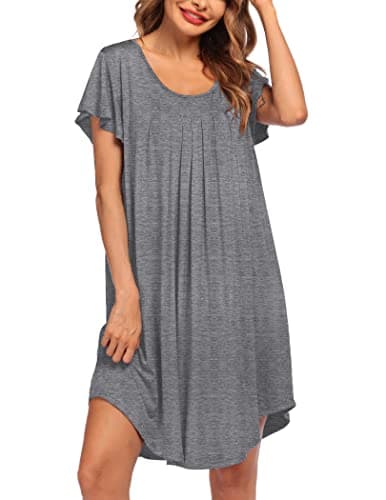 Ekouaer Soft Sleepwear Nightgown for Women
| Ekouaer Pleated Sleep Shirt S-3XL
| Ekouaer Short Sleeve Sleep Dress for Women S-3XL