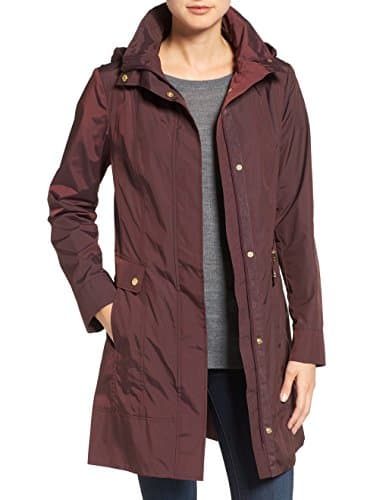Cole Haan Women's Packable Hooded Rain Jacket