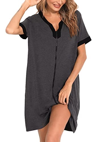 Women's Zipper Front House Coat