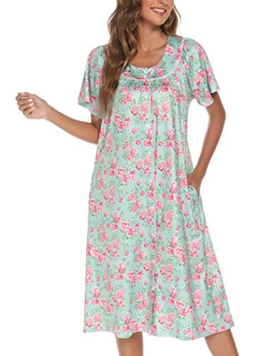 Yozly Short Sleeve House Dress for Women