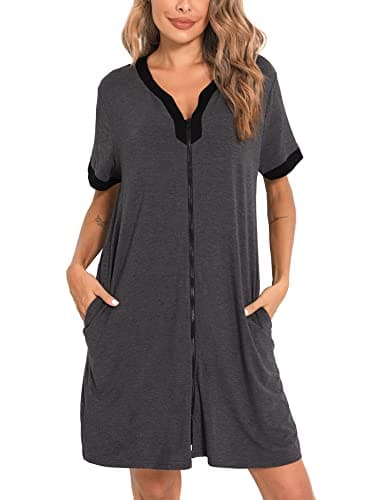 Women's Zipper Front House Coat