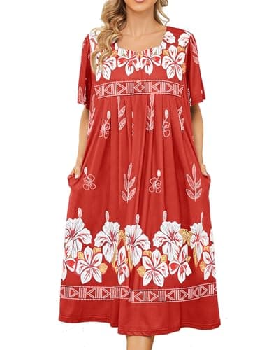 Bloggerlove Women's Hawaiian Muumuu Dress