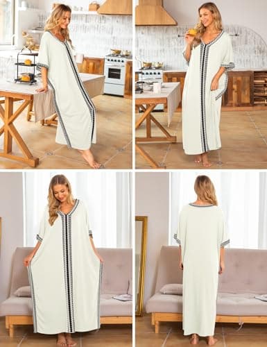 Cotton Short Sleeve Nightgowns for Women