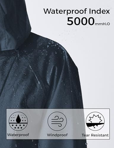Ubon Women's Waterproof Long Hooded Raincoat