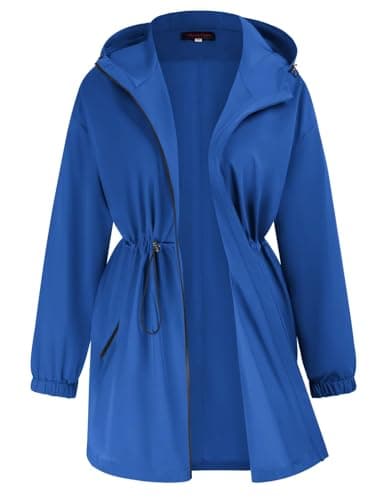 Hanna Nikole Women's Plus Size Long Hooded Raincoat