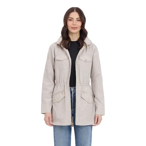 Michael Kors Women's Hooded Anorak Raincoat