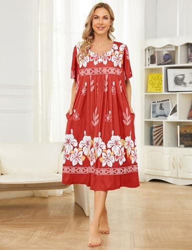 Bloggerlove Women's Hawaiian Muumuu Dress