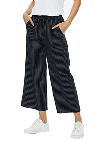 CNJXJCD Women's High-Waisted Wide Leg Linen Pants with Pockets