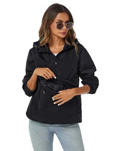 Avoogue Womens Waterproof Rain Jacket with Hood