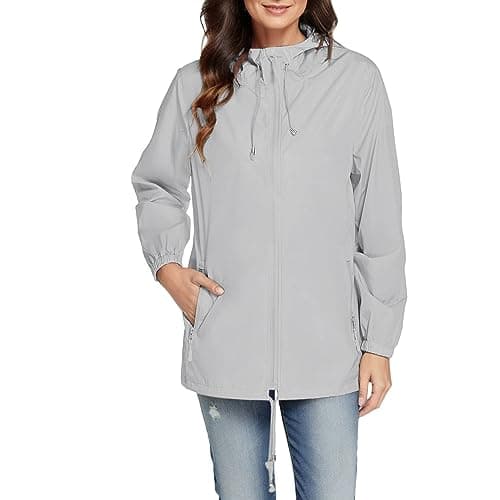 Women's Lightweight Waterproof Hooded Rain Jacket