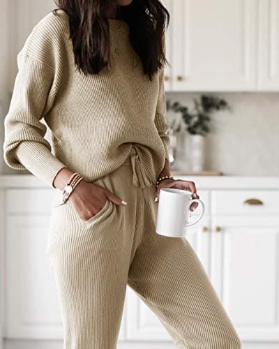 Eurivicy Women's Rib Knit 2-Piece Fall Outfit