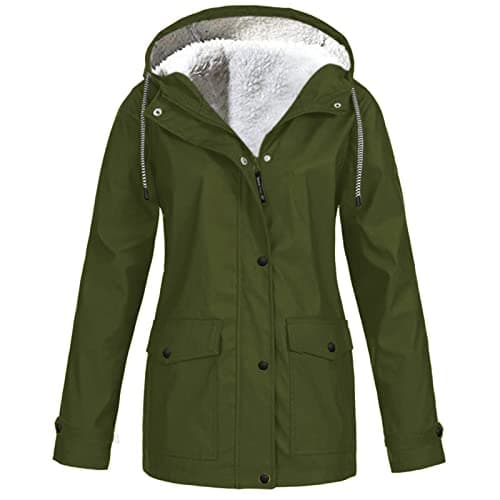 Women's Waterproof Fleece Lined Rain Jacket