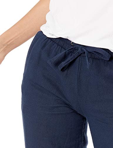 Amazon Essentials Plus Size Women's Linen Blend Wide Leg Drawstring Pant