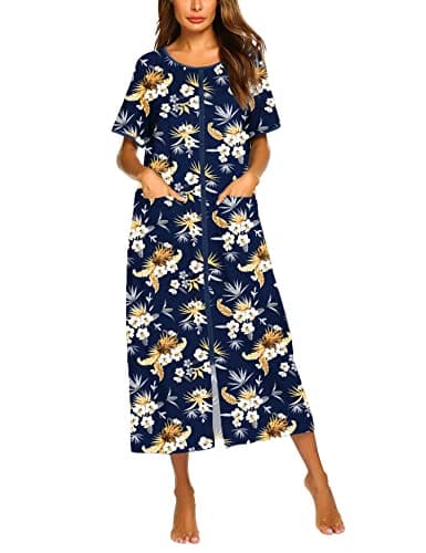 Ekouaer Women's Full Length Housecoat with Pockets