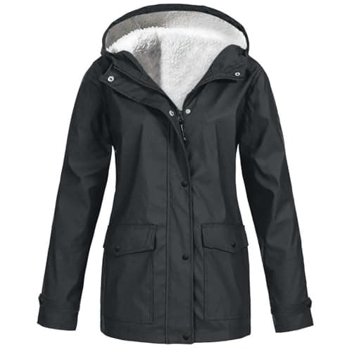 xoxingysm Women's Waterproof Hooded Rain Jacket for Outdoor Hiking