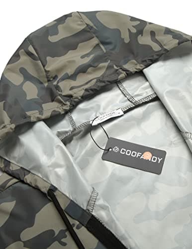 COOFANDY Men's Lightweight Packable Rain Jacket with Hood