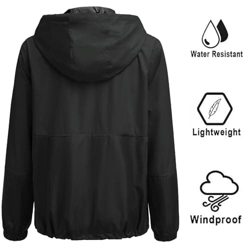 SoTeer Women's Waterproof Hooded Raincoat S-XXXL