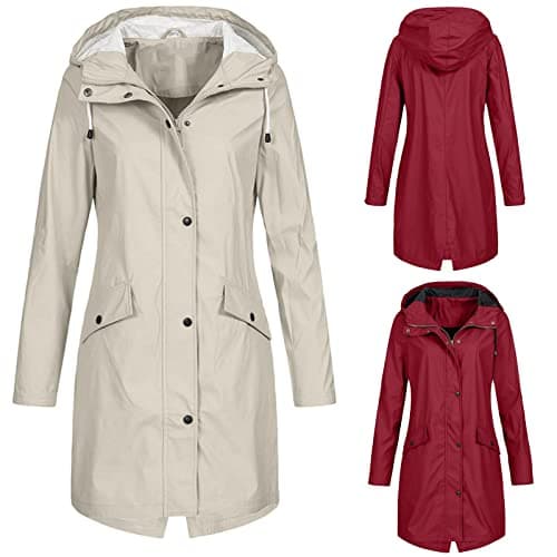 Fartey Women's Lightweight Waterproof Raincoat with Hood