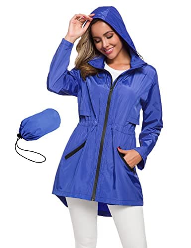 Avoogue Women's Long Waterproof Raincoat