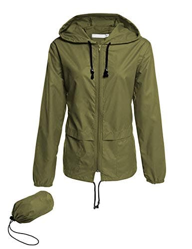 Avoogue Women's Lightweight Waterproof Hooded Raincoat