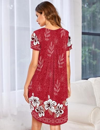 Ekouaer Soft Sleepwear Nightgown for Women
| Ekouaer Pleated Sleep Shirt S-3XL
| Ekouaer Short Sleeve Sleep Dress for Women S-3XL