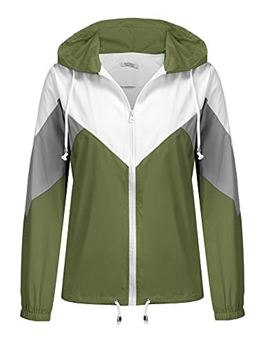 SoTeer Women's Lightweight Waterproof Hooded Raincoat