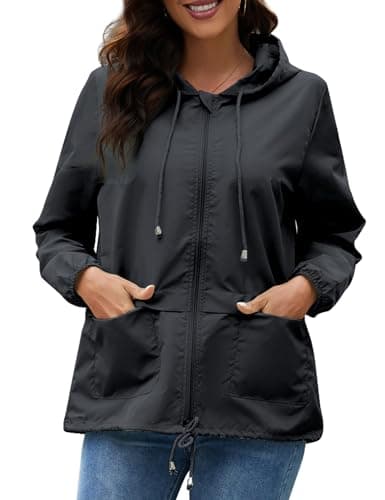 Zcfire Women's Lightweight Waterproof Raincoat S-XXL