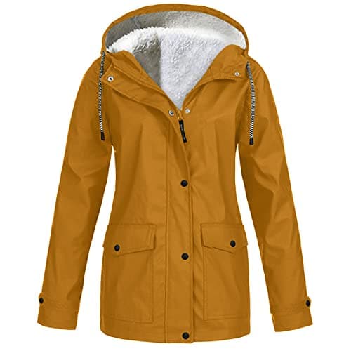 Women's Waterproof Fleece Lined Rain Jacket