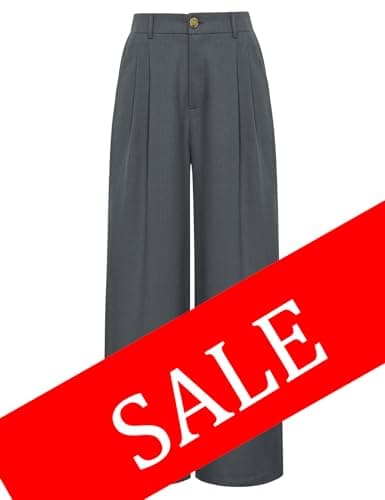GRACE KARIN Wide Leg Cotton Linen Pants for Women with Pockets