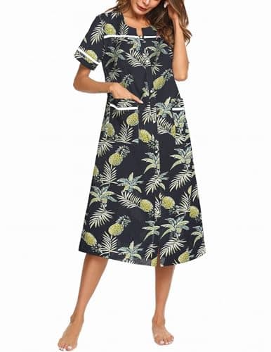 Ekouaer Women's Short Sleeve House Dress