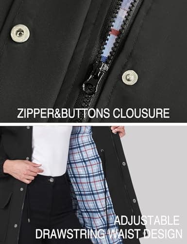 Women's Lightweight Raincoat | S-XXL Plaid Hooded Waterproof:Trench Coat by Bloggerlove