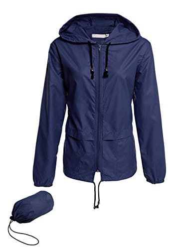 Avoogue Plus Size Waterproof Hooded Raincoat for Women