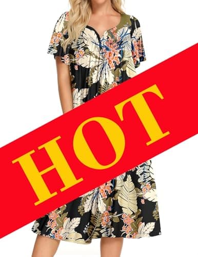Stylish House Dresses for Women with Pockets - Sizes S-XXL