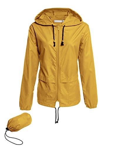 Avoogue Women's Lightweight Waterproof Hooded Raincoat