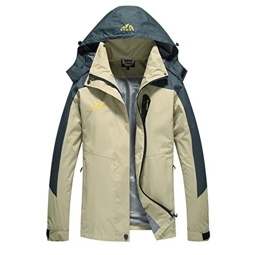 Spmor Women's Waterproof Windproof Hooded Rain Jacket