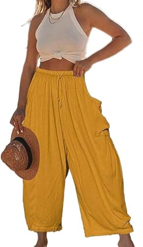 Boho Wide Leg Palazzo Pants for Women