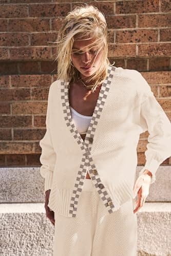 SAUKOLE Women's Oversized Knit Sweater & Matching Long Pants Set