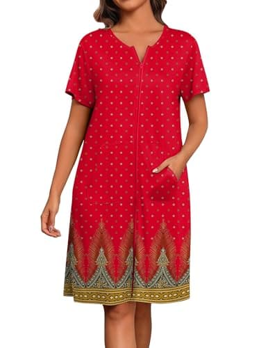 Ekouaer Lightweight Floral Print Women's Houserobe with Pockets