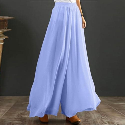 Women's Wide Leg Palazzo Pants with High Waist and Pockets
