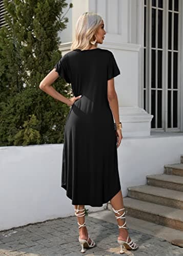 Soft Flare Sleeve Nightgowns for Women M-3XL with Pockets