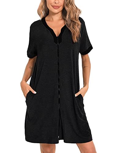 Women's Zipper Front House Coat