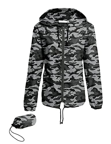 Avoogue Plus Size Waterproof Hooded Raincoat for Women